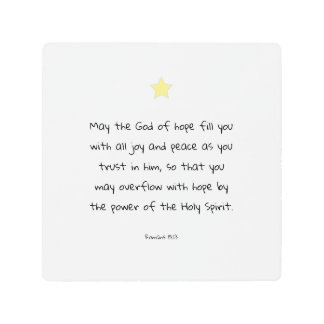 Inspirational Bible Quote Scripture Blessing Faith Metal Print