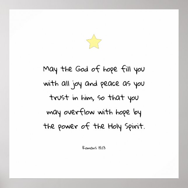 Inspirational Bible Quote Scripture Blessing Faith Poster (Front)