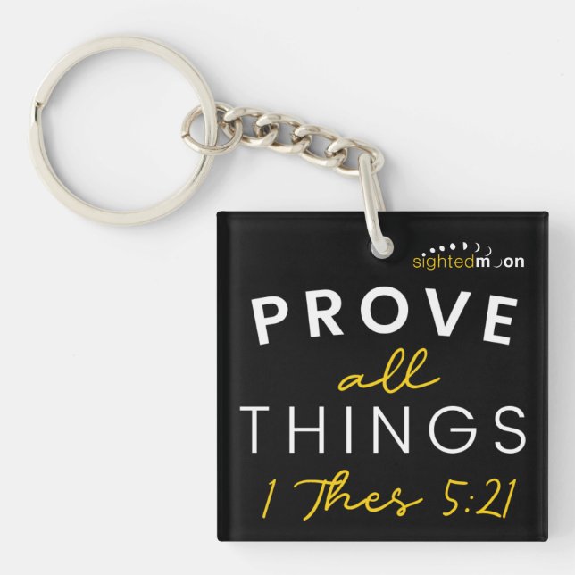 Inspirational Bible Quote Typography Keychain (Front)