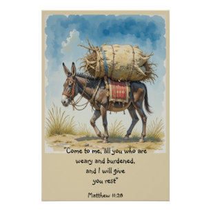 Inspirational Bible Scripture Quote Matt Poster