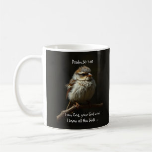 Inspirational Bible Scripture Quote Psalm Bird Coffee Mug