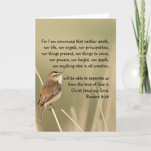 Inspirational Bible Scripture Quote Romans 838   Card