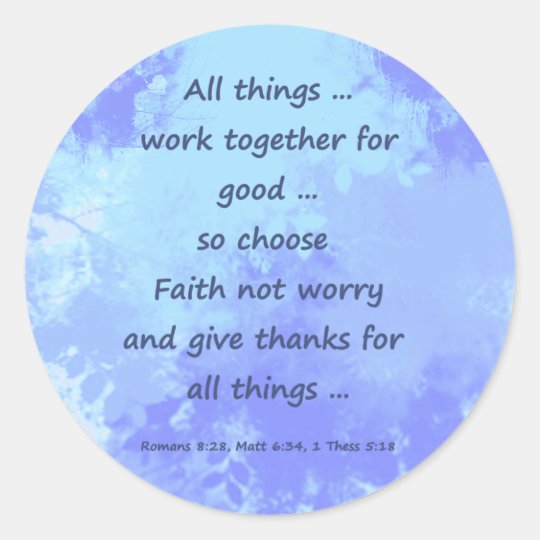 Inspirational Bible Scripture Quotes Classic Round Sticker