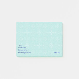 Inspirational Bible Scripture Quotes Phil 4:13 Post-it Notes