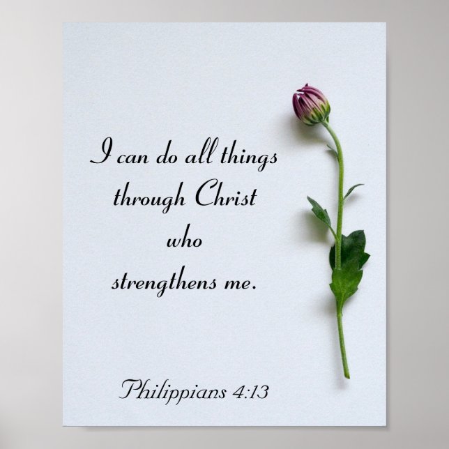 Inspirational Bible Scripture Wall Poster (Front)