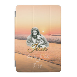 Inspirational Bible Sunset Seascape Jesus Lamb iPad Mini Cover