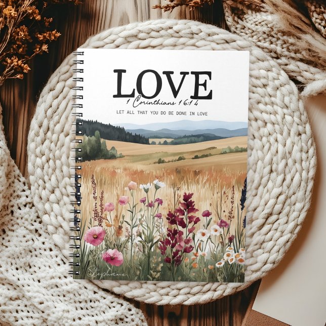 Inspirational Bible Verse 1 Corinthians 16:14 Notebook (Creator Uploaded)