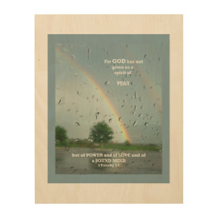 Inspirational Bible Verse 1 Timothy 1:7 Wood Wall Art