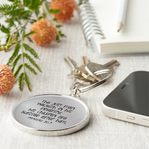 Inspirational Bible Verse (about Men) Christian Keychain