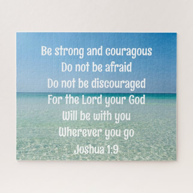 Inspirational Bible Verse Beach Photography Jigsaw Puzzle (Horizontal)