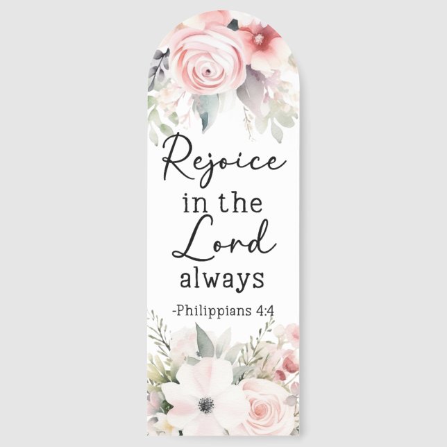 Inspirational Bible Verse Bookmark (Back)