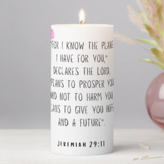 Inspirational Bible Verse Candle for Hope & Encour