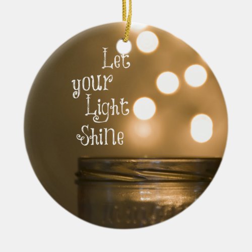 Inspirational Bible Verse Christian Quote Ceramic Ornament