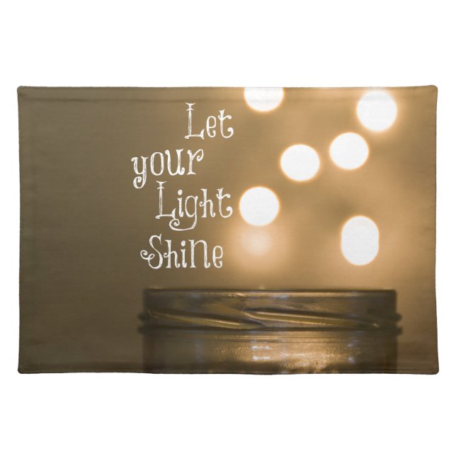 Inspirational Bible Verse Christian Quote Cloth Placemat (Front)