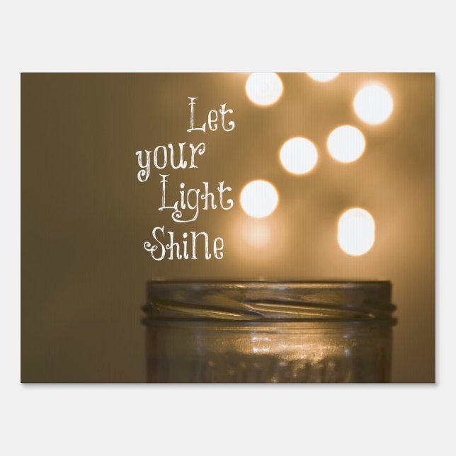 Inspirational Bible Verse Christian Quote Yard Sign (Front)