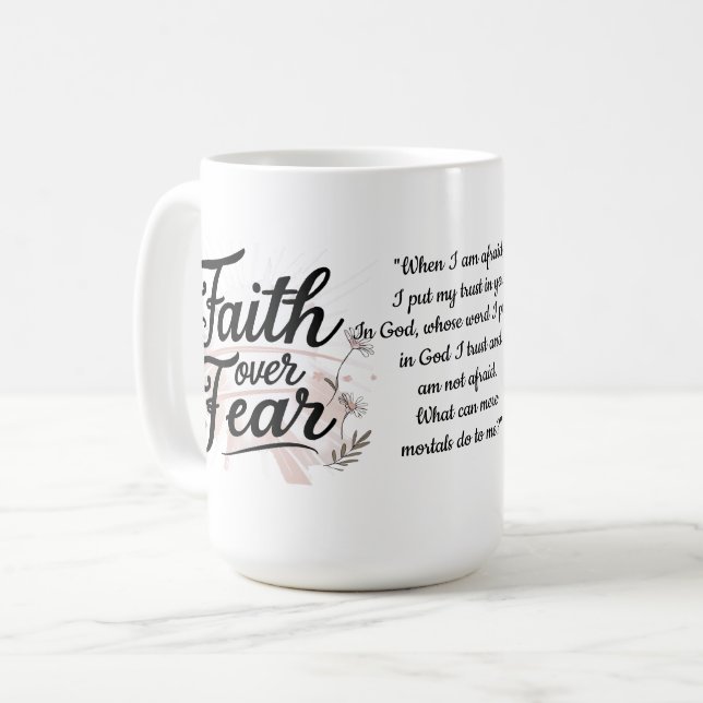Inspirational Bible Verse Coffee Cup (Front Left)