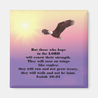 Inspirational Bible Verse - Eagle Hope in the Lord Magnet