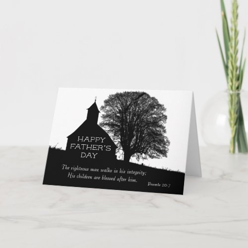 Inspirational Bible Verse Fathers Day Church Card