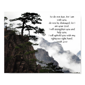 Inspirational bible verse from Isaiah Bible Poster