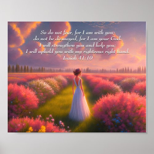 Inspirational bible verse from Isaiah Bible Poster