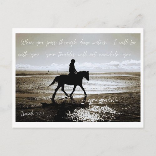 Inspirational bible verse Isaiah 432 postcard