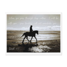 Inspirational bible verse Isaiah 43:2 postcard