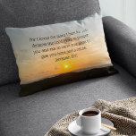 Inspirational Bible Verse Jeremiah 29:11 Christian Accent Pillow<br><div class="desc">For I know the plans I have for you, declares the Lord. Plans to prosper you and not to harm you, plans to give you hope and a future. Jeremiah 29:11 bible verse on a beautiful ocean sunrise photography gift. This inspirational quote pillow features an uplifting biblical quotation and will...</div>