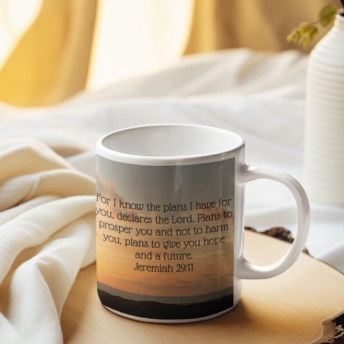 Inspirational Bible Verse Jeremiah 2911 Sunrise Coffee Mug