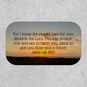 Inspirational Bible Verse Jeremiah 29:11 Sunrise Patch