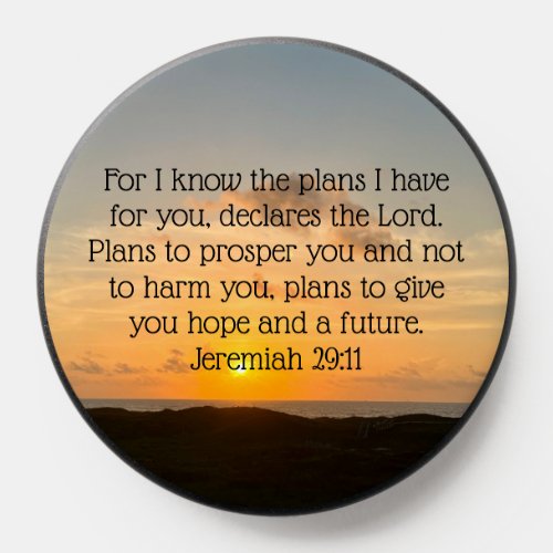 Inspirational Bible Verse Jeremiah 2911 Sunrise PopSocket