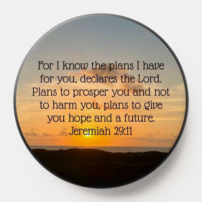 Inspirational Bible Verse Jeremiah 29:11 Sunrise PopSocket (Popsocket)