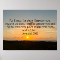 Inspirational Bible Verse Jeremiah 29:11 Sunrise