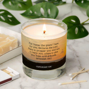 Inspirational Bible Verse Jeremiah 29:11 Sunrise Scented Candle