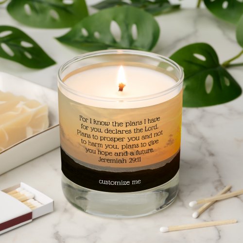 Inspirational Bible Verse Jeremiah 2911 Sunrise Scented Candle