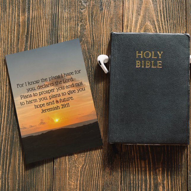 Inspirational Bible Verse Jeremiah Plans Sunrise Card (Creator Uploaded)