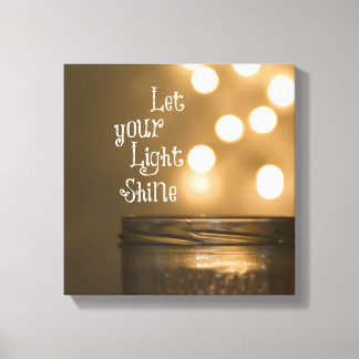 Inspirational Bible Verse Let your light shine Canvas Print