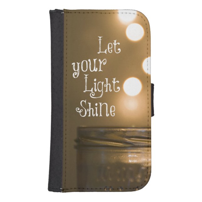 Inspirational Bible Verse Let your light shine Samsung Galaxy Wallet Case (Front)