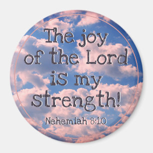Inspirational Bible Verse Pastel Clouds Custom Magnet
