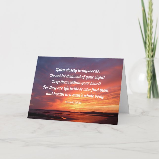 Inspirational Bible Verse Personalised Greeting Card (Front)