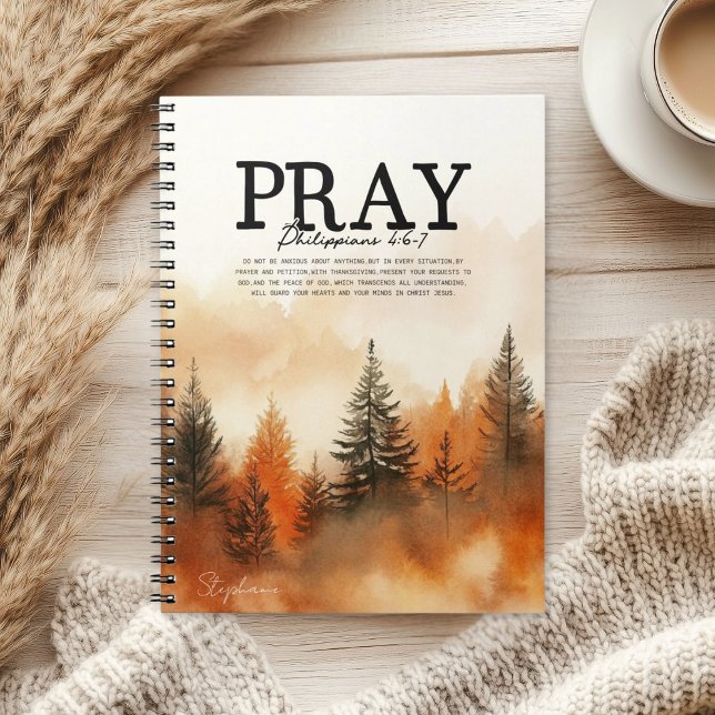 Inspirational Bible Verse Philippians 4:6-7  Notebook (Creator Uploaded)