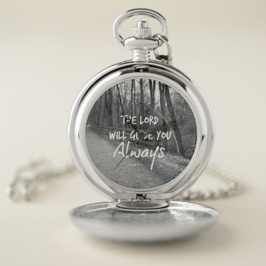 Inspirational Bible Verse Pocket Watch