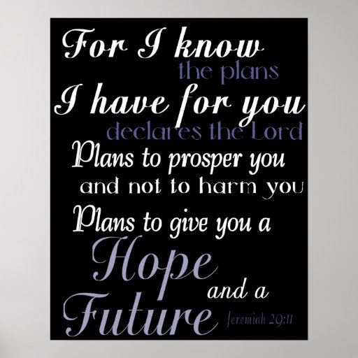 Inspirational Bible Verse Poster Print Wall Decor | Zazzle