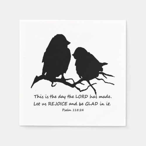 Inspirational Bible Verse Psalm 11824 Birds Paper Napkins