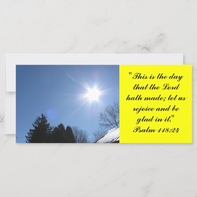 Inspirational Bible verse rack card - Psalm 118:24 (Front)