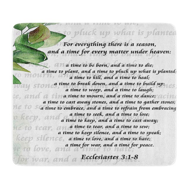 Inspirational Bible Verse/Scripture Cutting Board (Front)