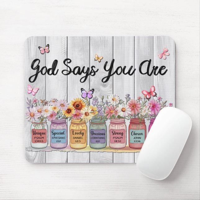 Inspirational Bible Verse/Scripture Mousepad (With Mouse)