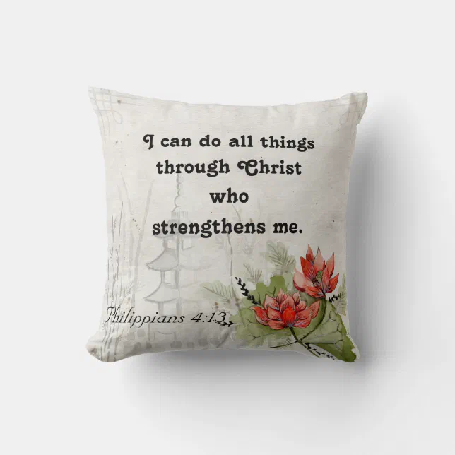 Inspirational Bible Verse Scripture Throw Pillow Zazzle