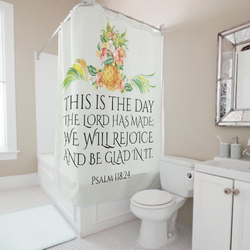 Inspirational Bible Verse  Shower Curtain