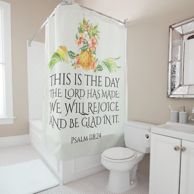 Inspirational Bible Verse  Shower Curtain (In Situ)