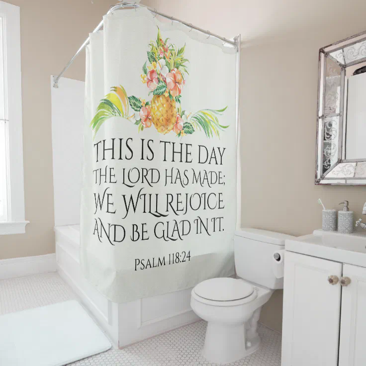 Inspirational Bible Verse Shower Curtain Zazzle